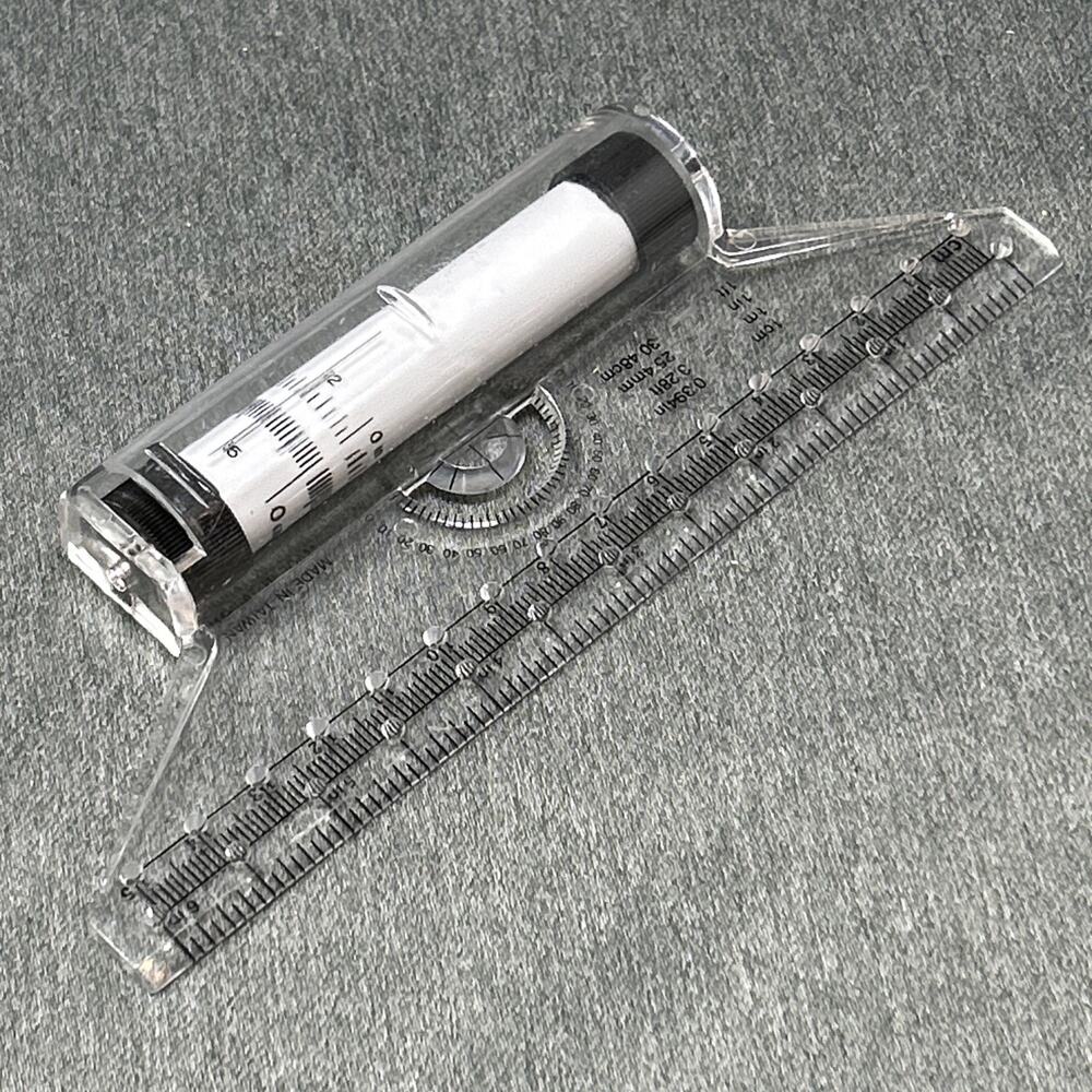 Clear Plastic Rolling Parallel Ruler 6” Multi Purpose Drafting Tool Protractor - Picture 2 of 5